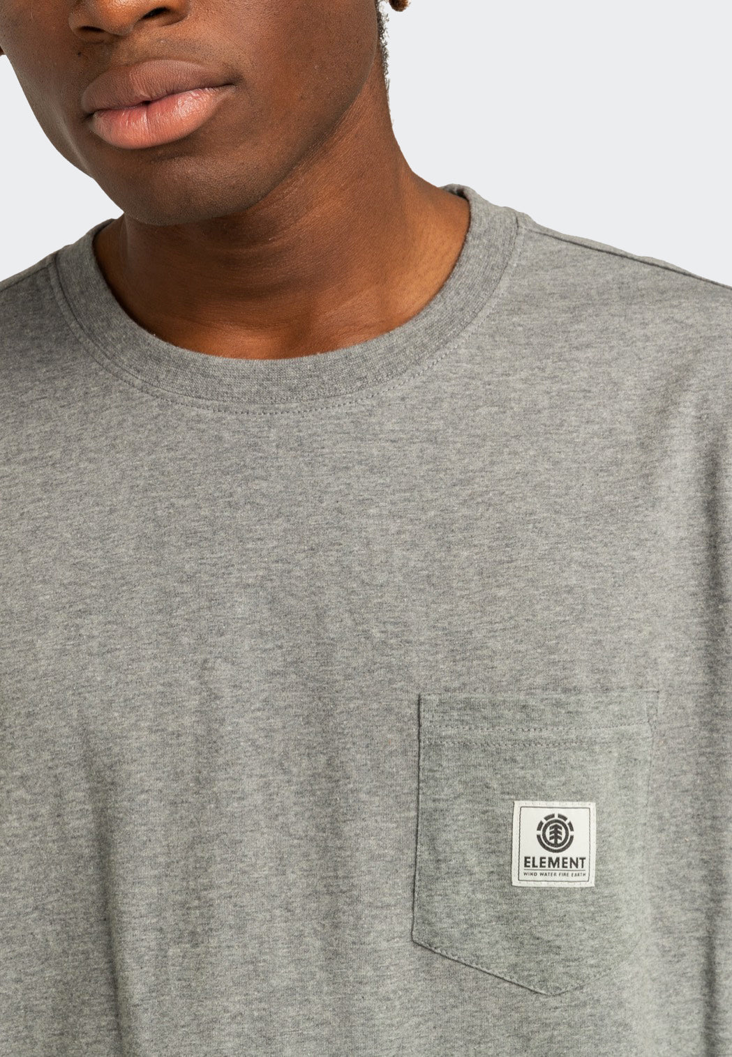 Element - Basic Pocket Label Grey Heather - T-Shirt | Men-Image