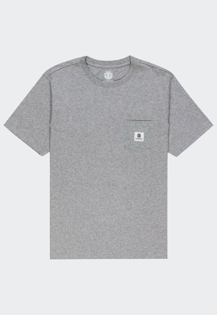 Element - Basic Pocket Label Grey Heather - T-Shirt | Men-Image