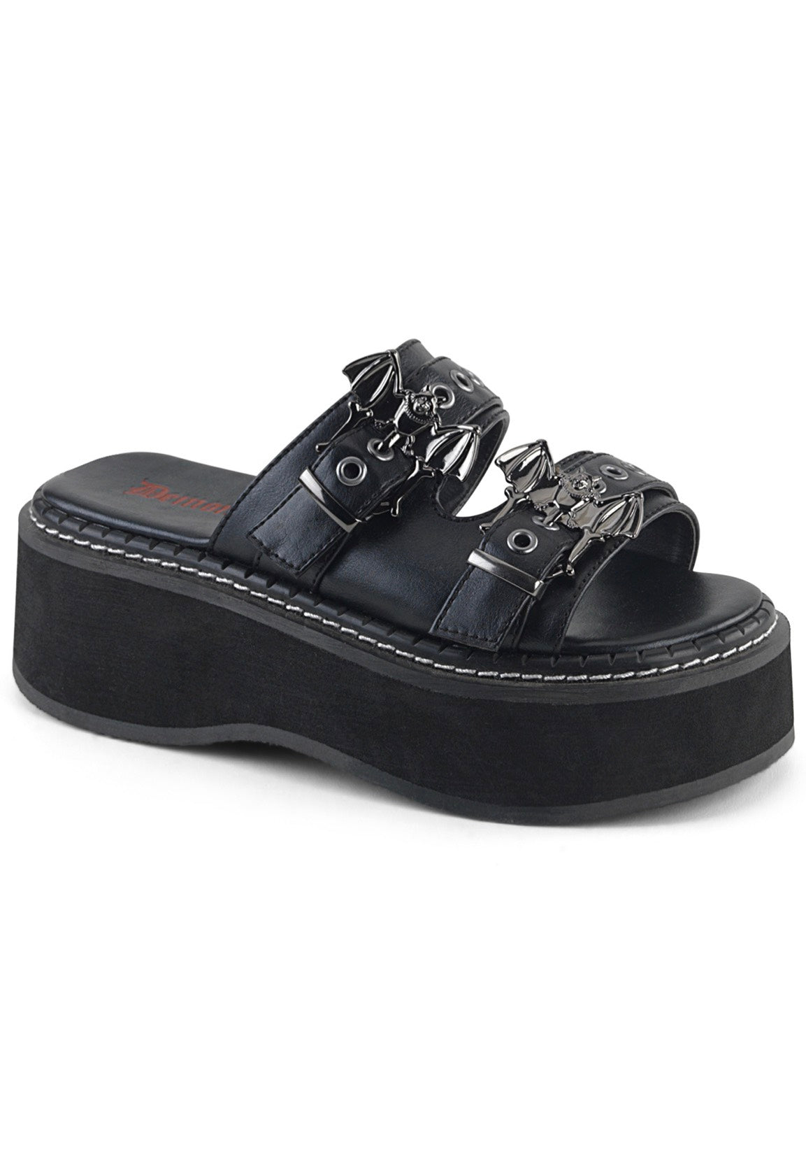 DemoniaCult - Emily 100 Black Vegan Leather - Girl Sandals | Women-Image