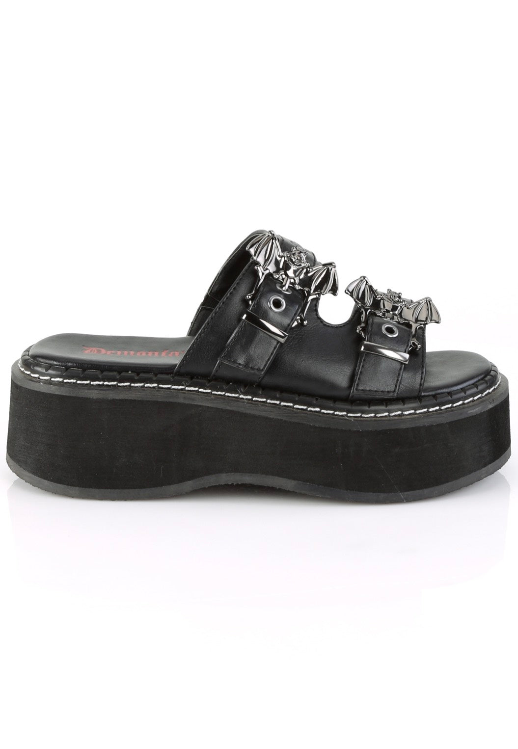 DemoniaCult - Emily 100 Black Vegan Leather - Girl Sandals | Women-Image