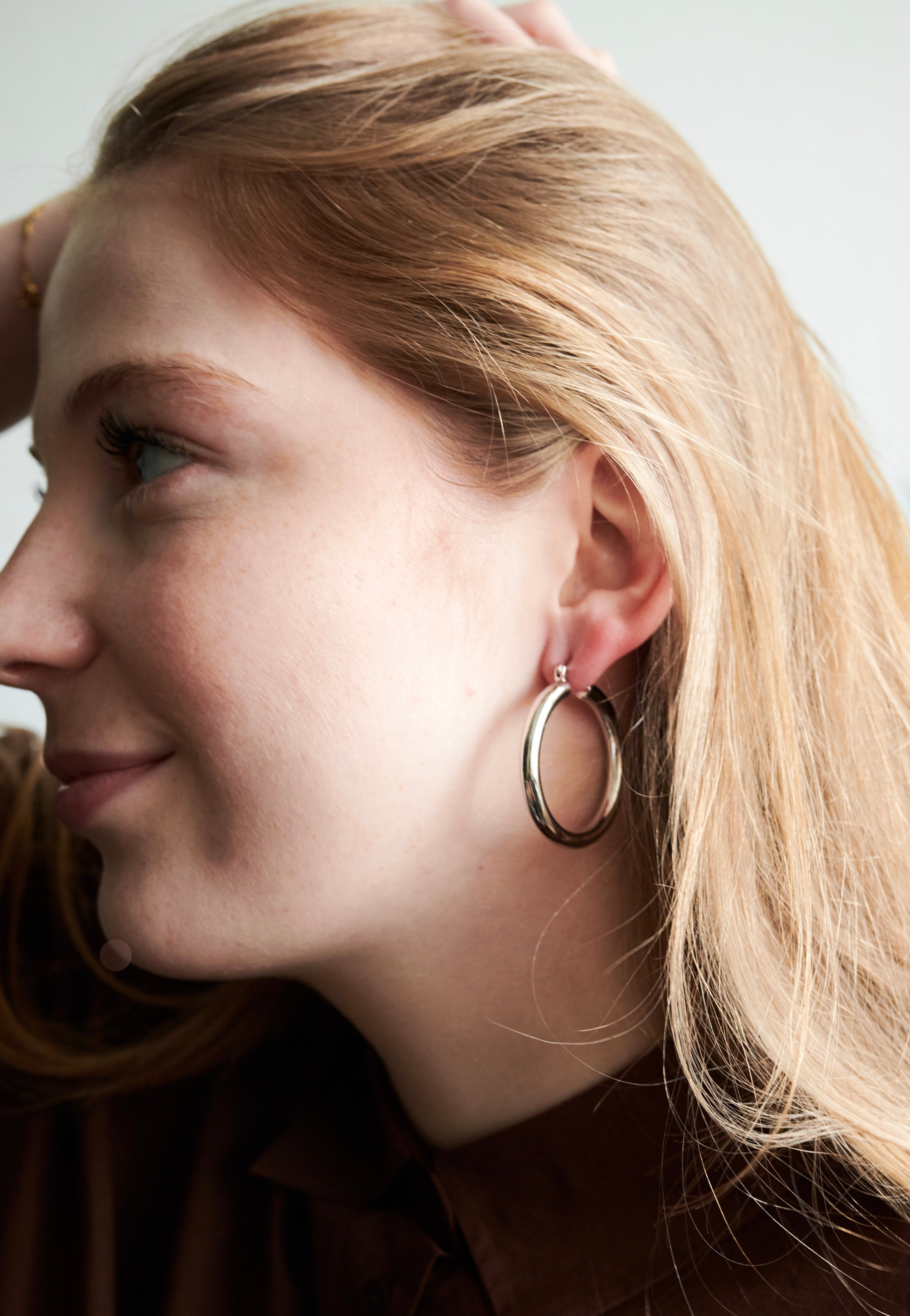 Ask & Embla - Classic Halo Silver - Earrings | Neutral-Image