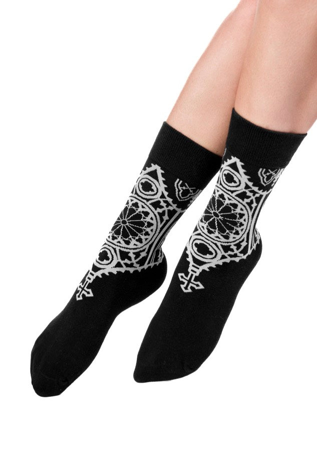 Restyle - Cathedral Present Pack Of 3 Black - Socks | Neutral-Image