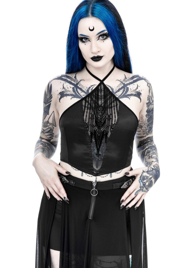 Restyle - Afterlife Halterneck Black - Top | Women-Image