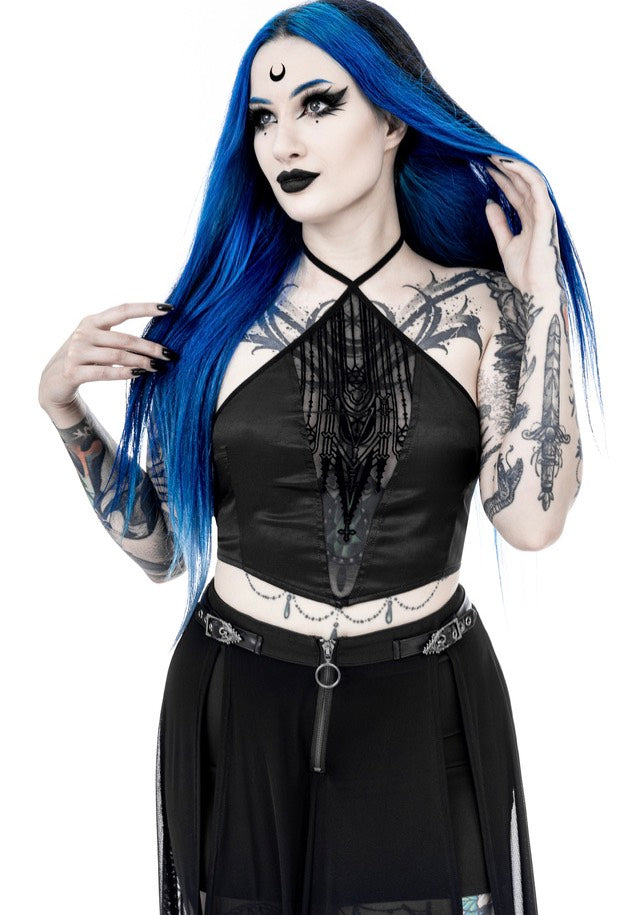 Restyle - Afterlife Halterneck Black - Top | Women-Image