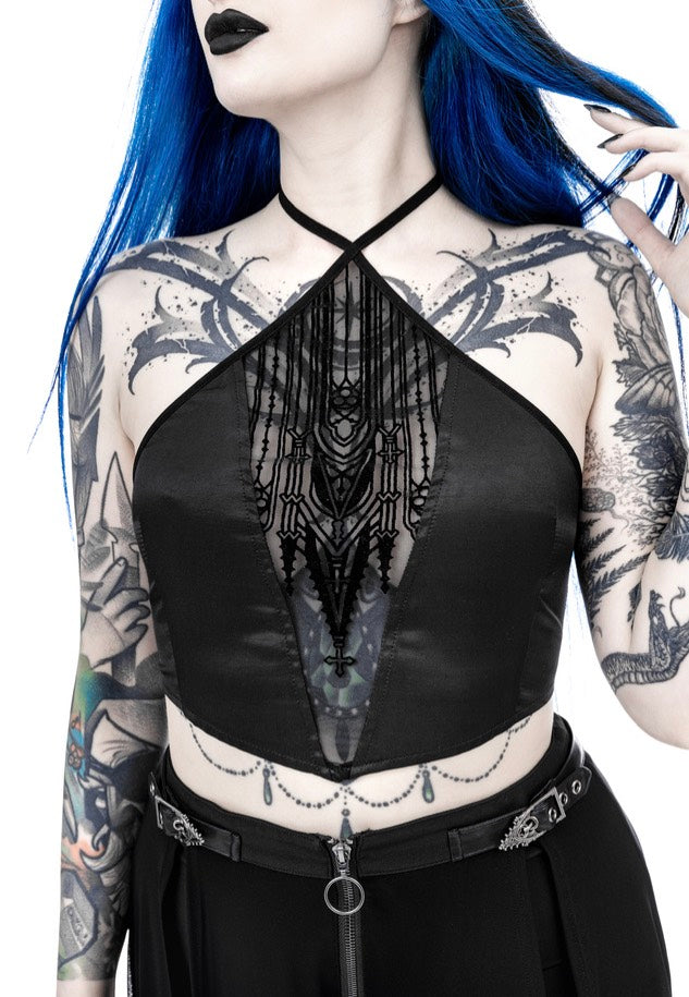 Restyle - Afterlife Halterneck Black - Top | Women-Image