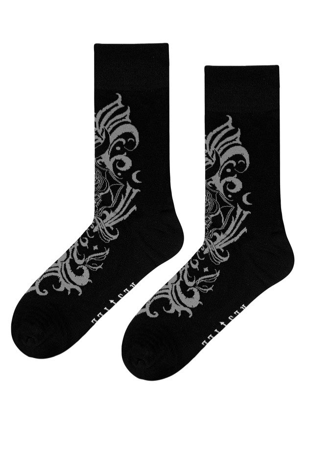 Restyle - Bat Baroque Jacquard - Socks | Neutral-Image