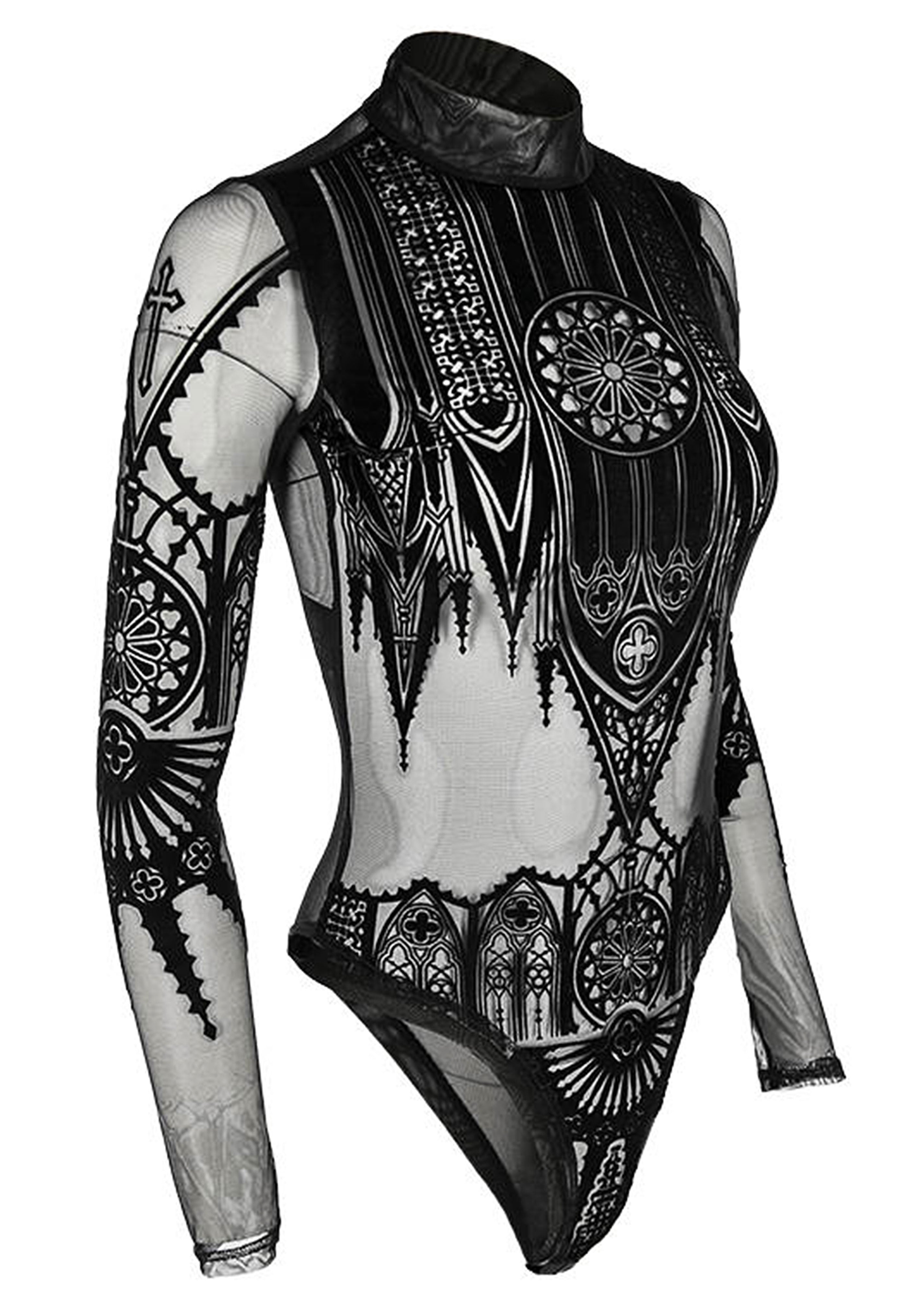 Restyle - Inverted Cathedral Mesh Black - Body | Women-Image