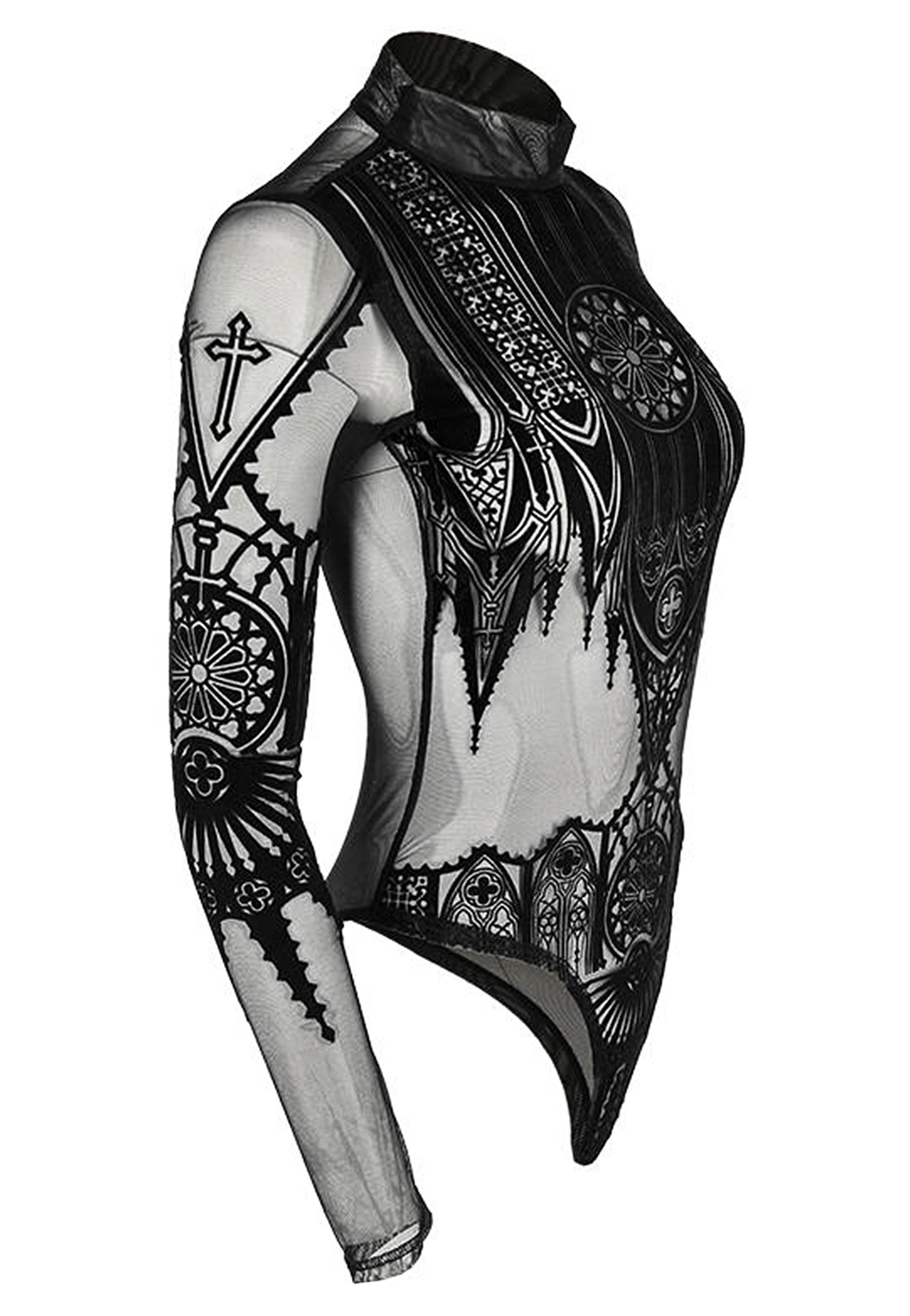 Restyle - Inverted Cathedral Mesh Black - Body | Women-Image