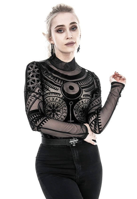 Restyle - Runes Mesh Pagan Black - Body | Women-Image