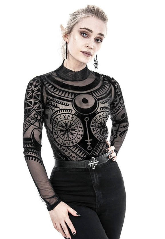 Restyle - Runes Mesh Pagan Black - Body | Women-Image