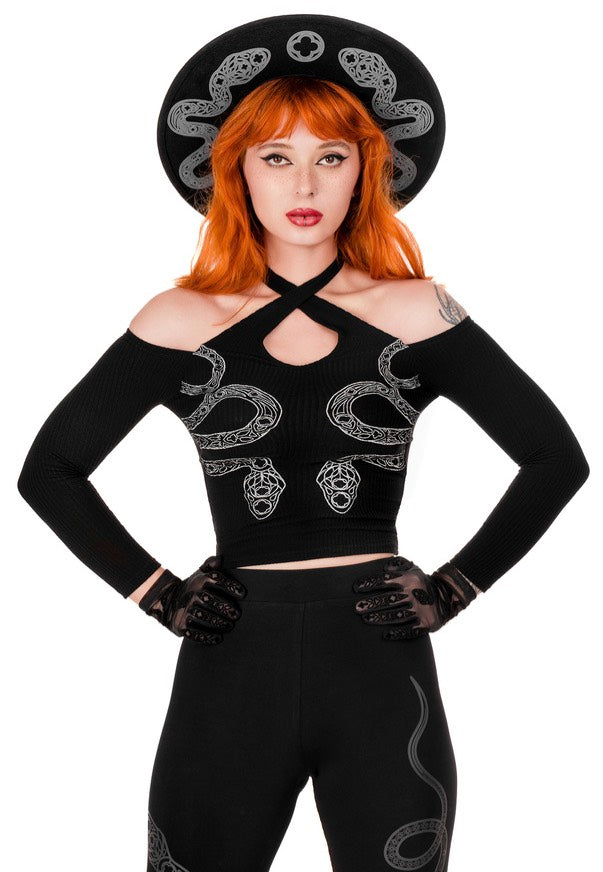 Restyle - Cathedral Snake Black - Top | Women-Image