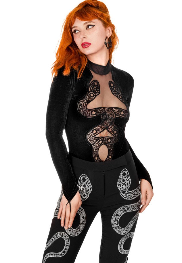 Restyle - Cathedral Snake Velvet Black - Body | Women-Image