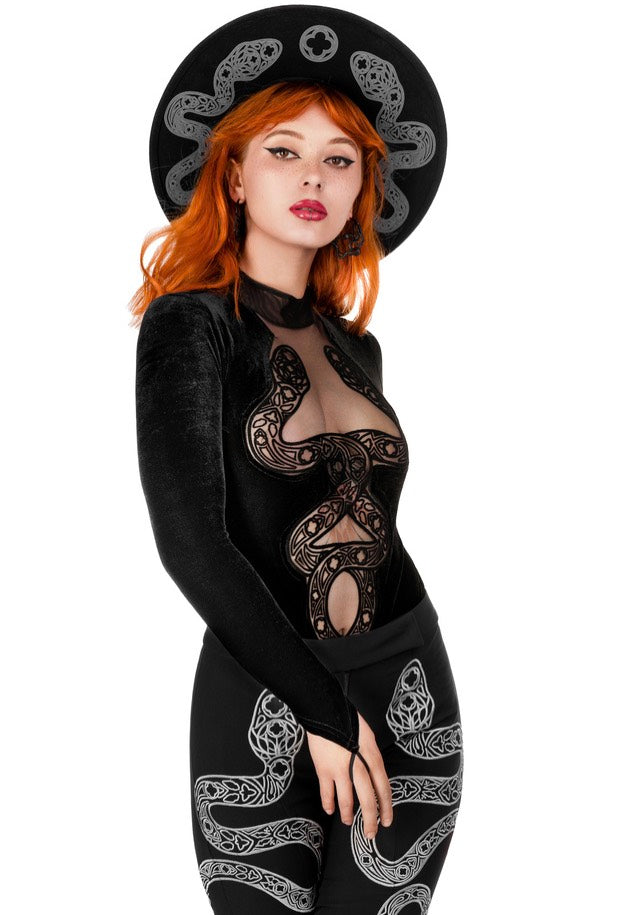 Restyle - Cathedral Snake Velvet Black - Body | Women-Image