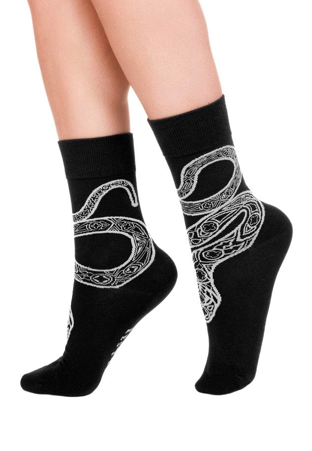 Restyle - Cathedral Snake Jacquard - Socks | Neutral-Image