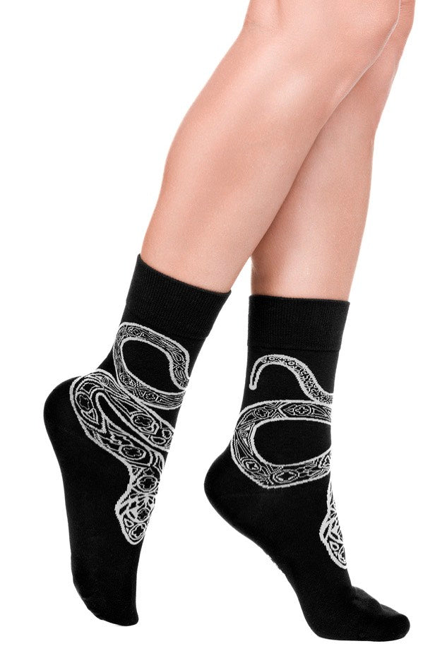 Restyle - Cathedral Snake Jacquard - Socks | Neutral-Image