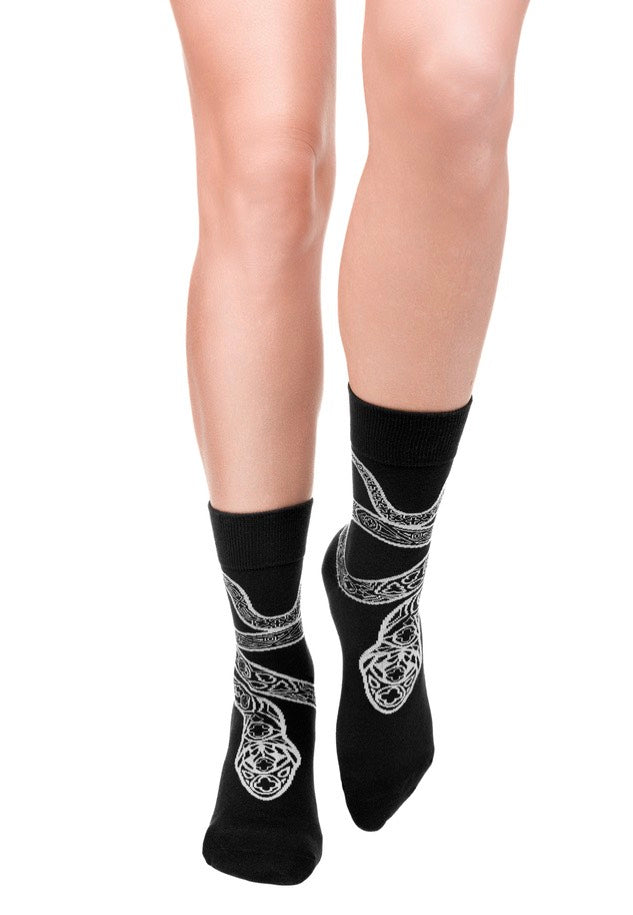 Restyle - Cathedral Snake Jacquard - Socks | Neutral-Image