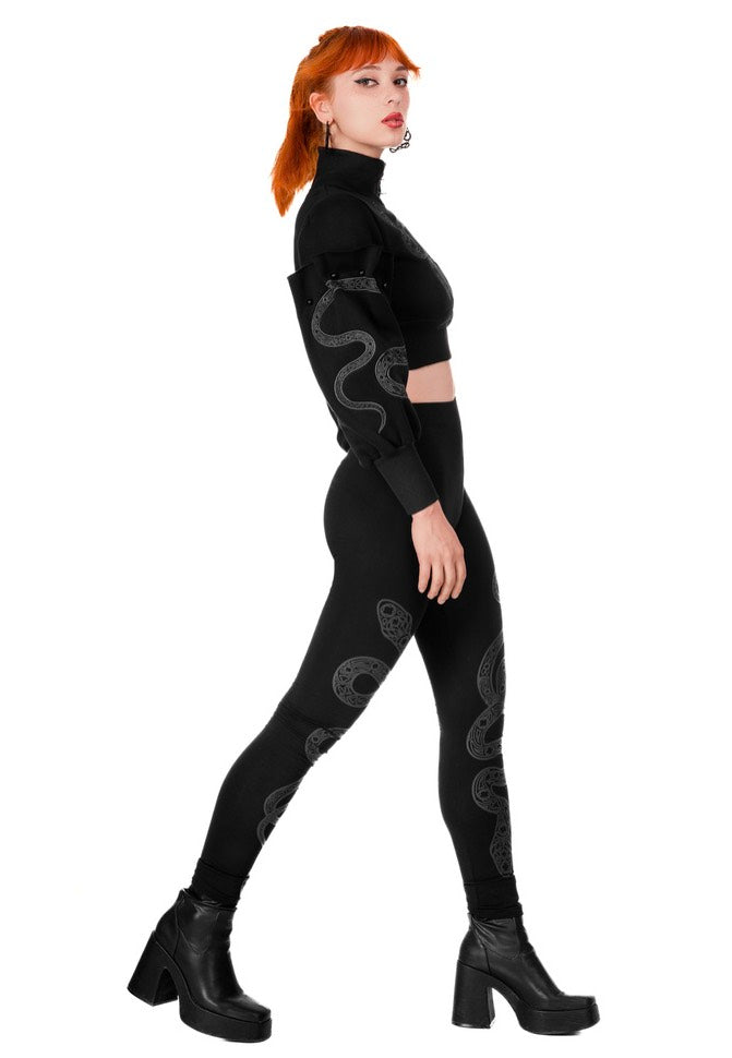 Restyle - Cathedral Snake Black - Leggings | Women-Image