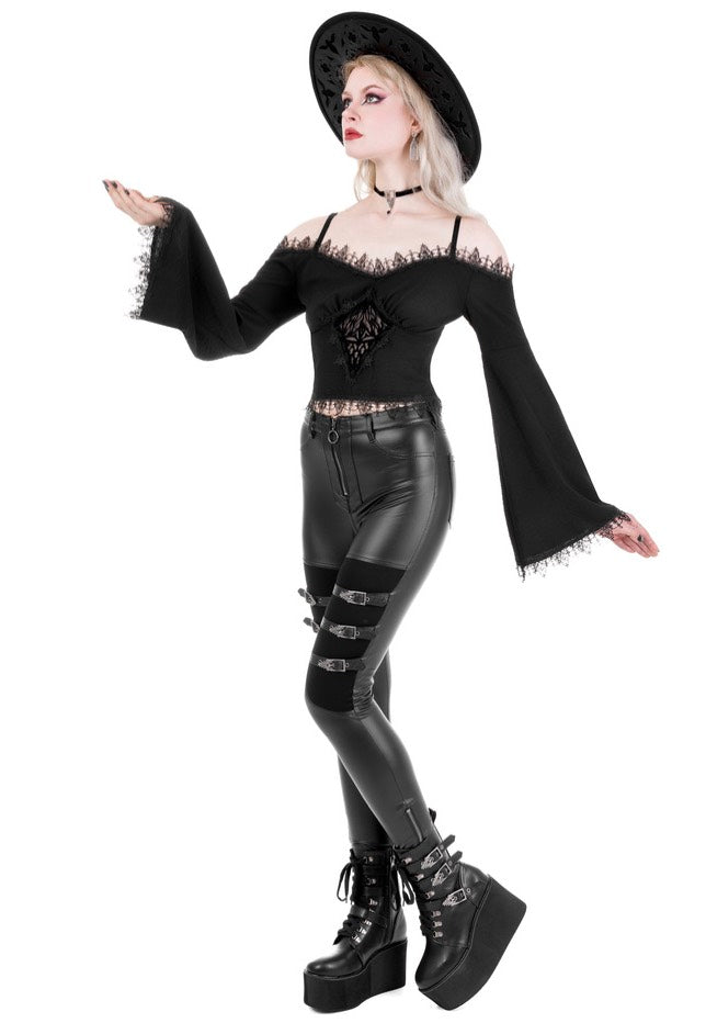 Restyle - Cathedralis Buckle Black - Pants | Women-Image