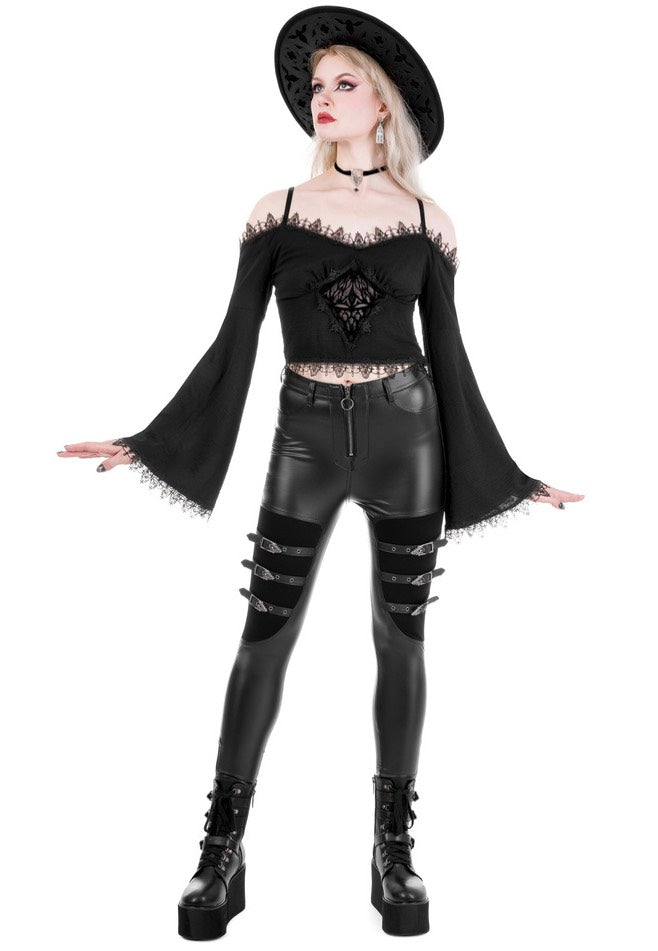 Restyle - Cathedralis Buckle Black - Pants | Women-Image