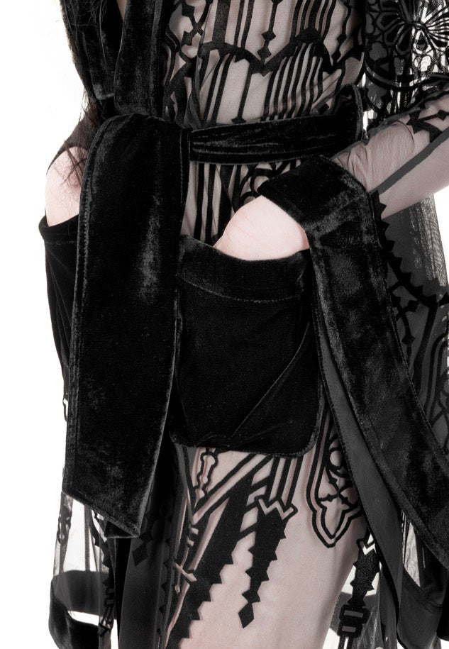 Restyle - Cathedralis Sheer Black - Cloak | Women-Image