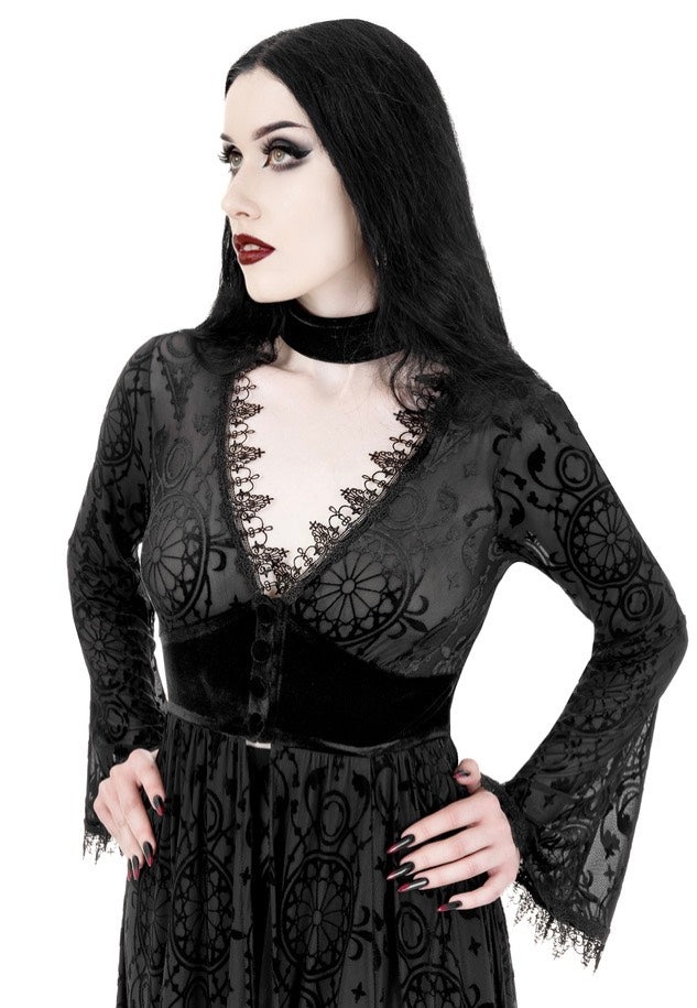 Restyle - Dark Angel Burnout Black - Jacket | Women-Image