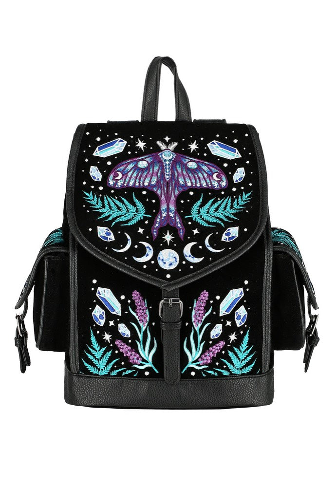 Restyle - Enchanted Forest Magical With Moth Black - Backpack | Neutral-Image