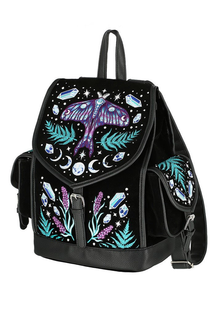 Restyle - Enchanted Forest Magical With Moth Black - Backpack | Neutral-Image