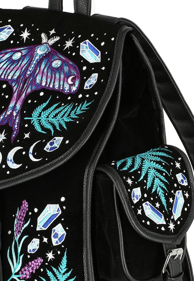 Restyle - Enchanted Forest Magical With Moth Black - Backpack | Neutral-Image