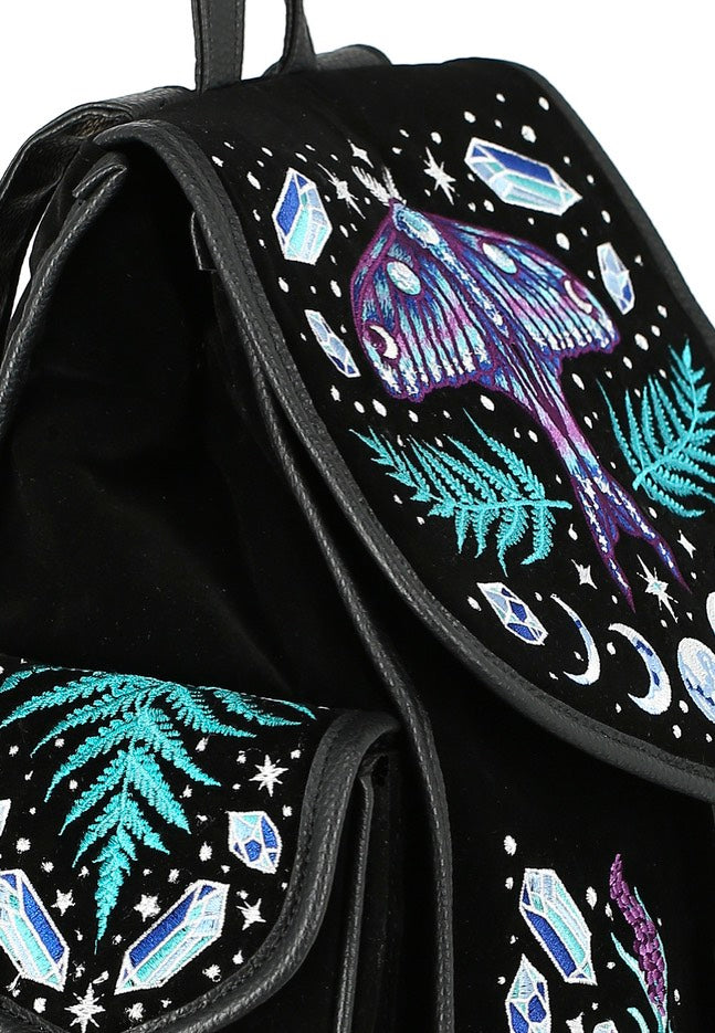 Restyle - Enchanted Forest Magical With Moth Black - Backpack | Neutral-Image