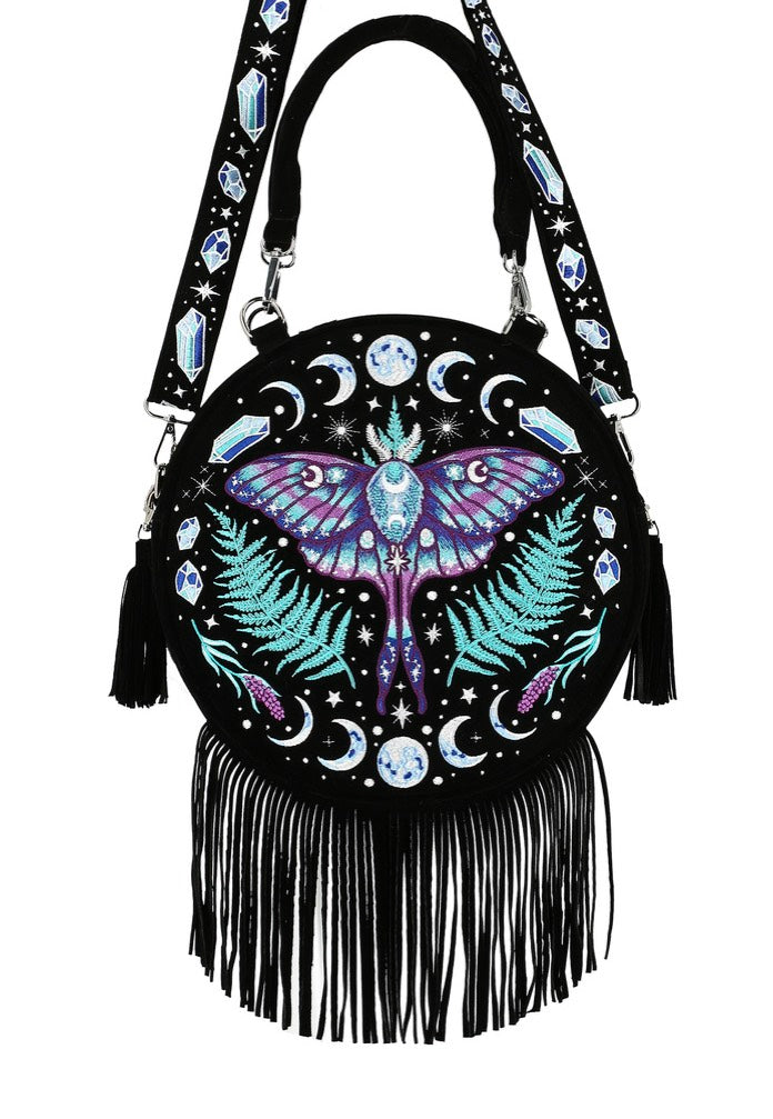 Restyle - Enchanted Forest Round With Moon Moth And Crystals Black - Bag | Neutral-Image