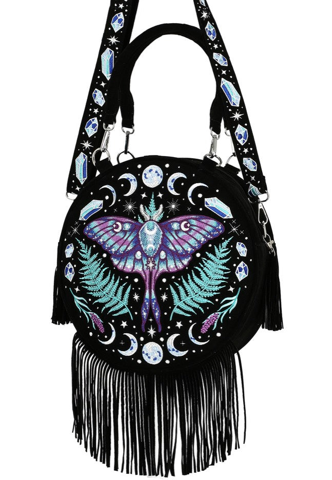 Restyle - Enchanted Forest Round With Moon Moth And Crystals Black - Bag | Neutral-Image