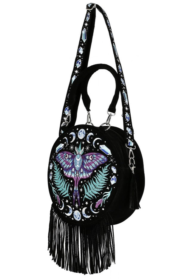 Restyle - Enchanted Forest Round With Moon Moth And Crystals Black - Bag | Neutral-Image