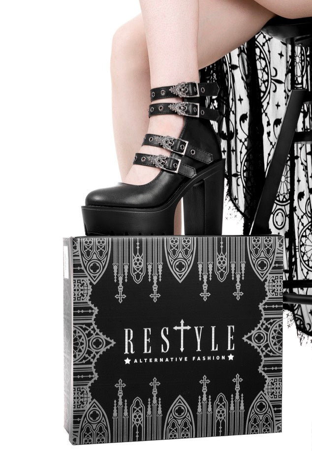 Restyle - Evelynn Platform Black - Girl Shoes | Women-Image