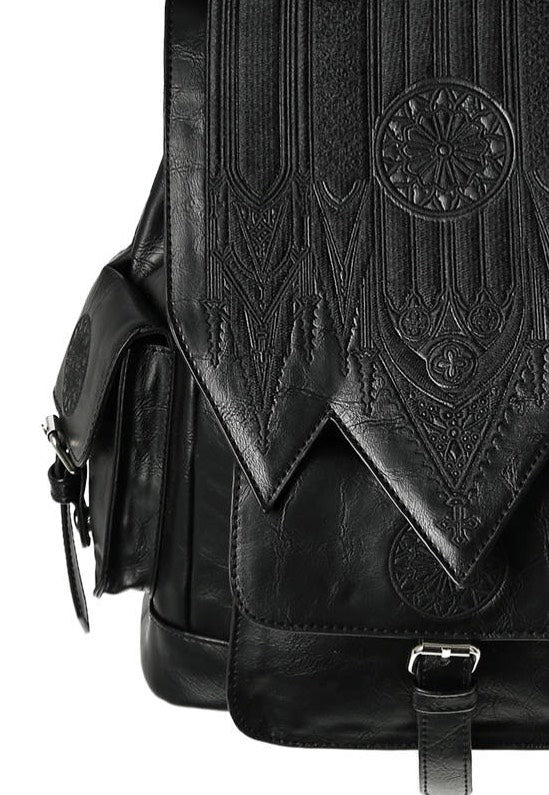 Restyle - Gothic Rosette Cathedral Embroidery Black - Backpack | Neutral-Image