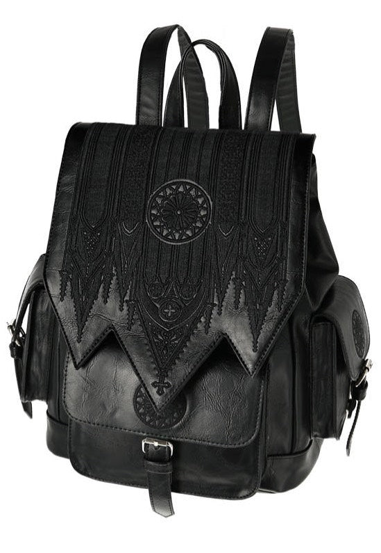 Restyle - Gothic Rosette Cathedral Embroidery Black - Backpack | Neutral-Image