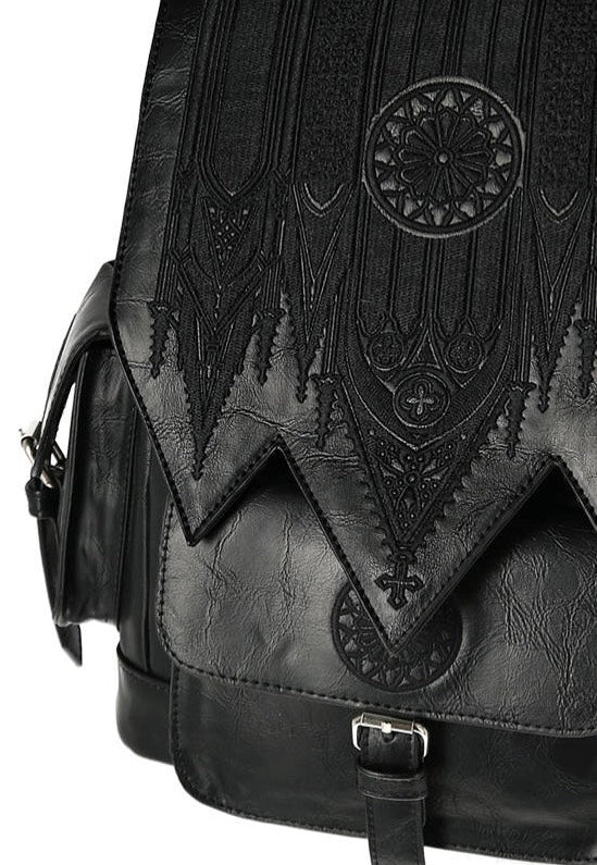 Restyle - Gothic Rosette Cathedral Embroidery Black - Backpack | Neutral-Image