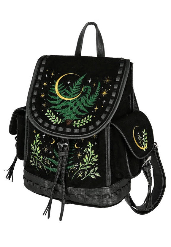 Restyle - Herbal With Fern And Crescent Black - Backpack | Neutral-Image