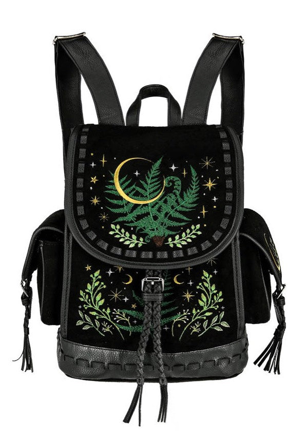 Restyle - Herbal With Fern And Crescent Black - Backpack | Neutral-Image