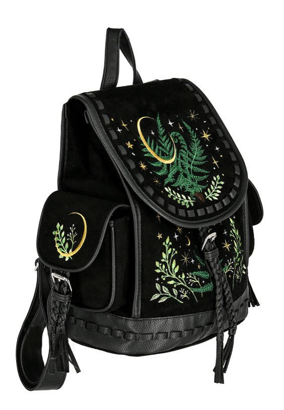 Restyle - Herbal With Fern And Crescent Black - Backpack | Neutral-Image