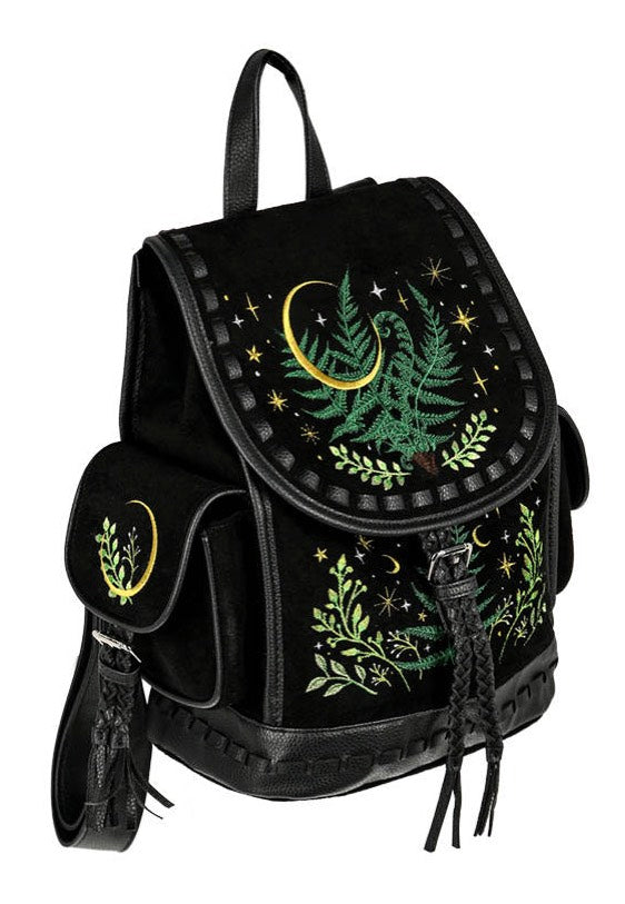 Restyle - Herbal With Fern And Crescent Black - Backpack | Neutral-Image