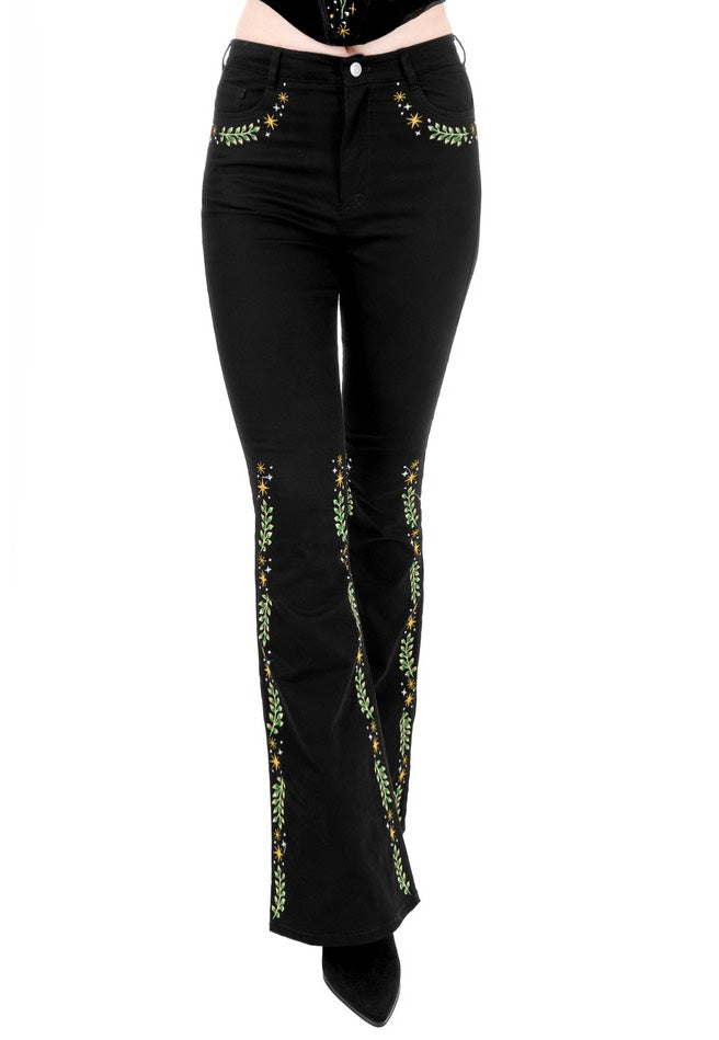 Restyle - Herbal Bell Bottom Black - Jeans | Women-Image