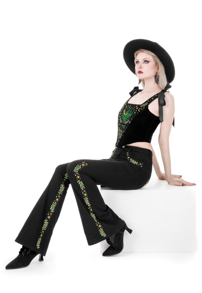 Restyle - Herbal Bell Bottom Black - Jeans | Women-Image