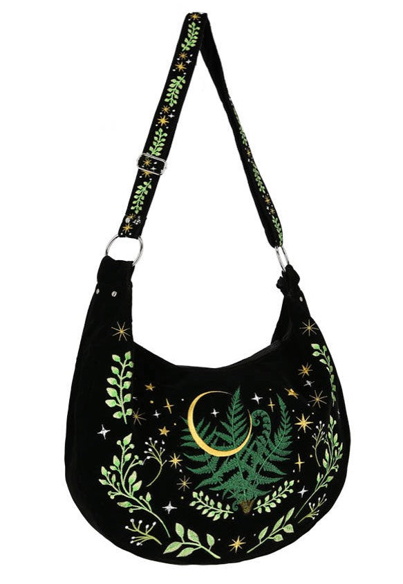 Restyle - Herbal Hobo Fern Embroidery Black/Green - Bag | Neutral-Image