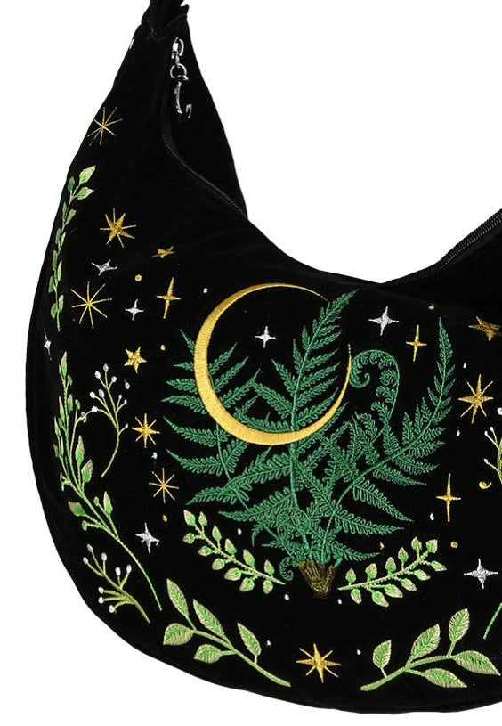 Restyle - Herbal Hobo Fern Embroidery Black/Green - Bag | Neutral-Image