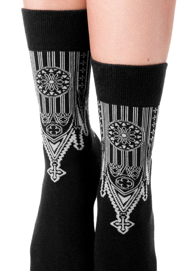 Restyle - Inverted Cathedral Jacquard - Socks | Neutral-Image