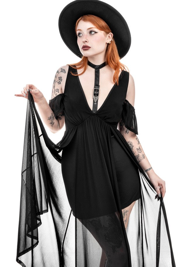 Restyle - Lilith Maxi Dress Black - Dress | Women-Image