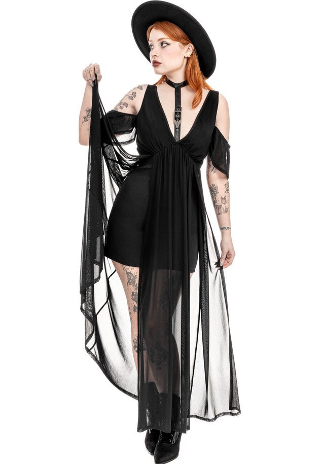 Restyle - Lilith Maxi Dress Black - Dress | Women-Image