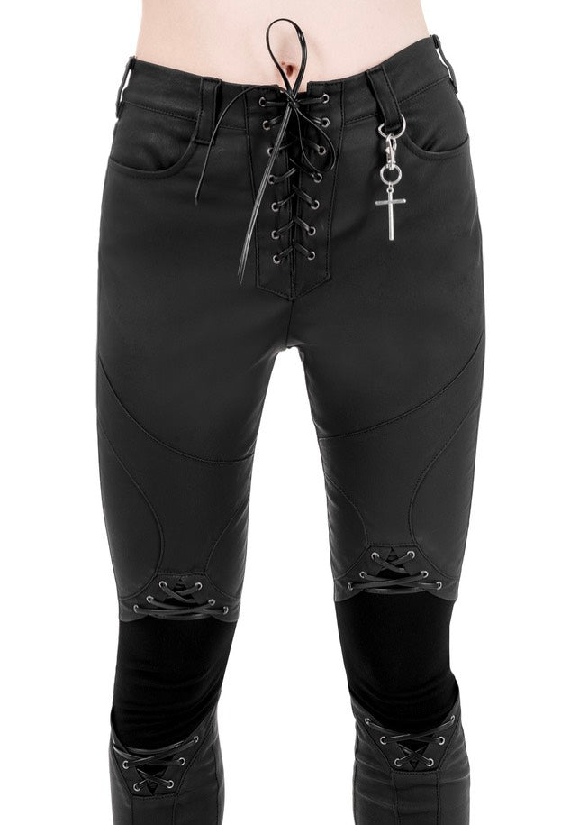 Restyle - Mortem Lace Up Black - Pants | Women-Image