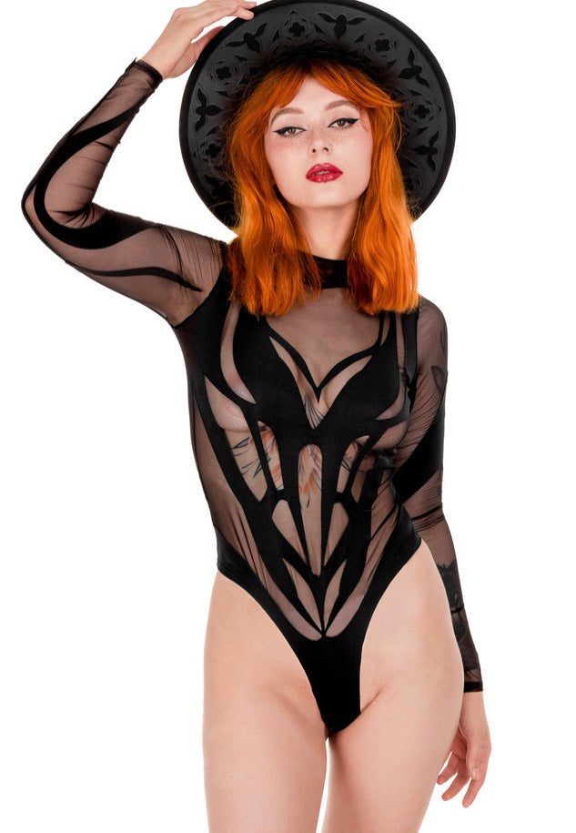 Restyle - Phoenix Bold Contouring Catsuit Black - Body | Women-Image