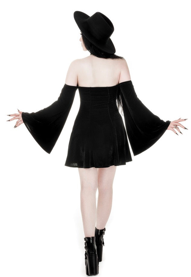 Restyle - Rosarium Mini Black - Dress | Women-Image